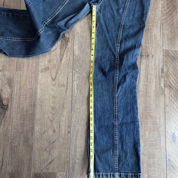 Vintage Y2K Old Navy Mid Rise Womens Bootcut Dark Wash Denim Jeans Size 28 - Picture 7 of 9